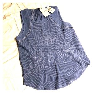 Lucky Brand light blue cotton tank